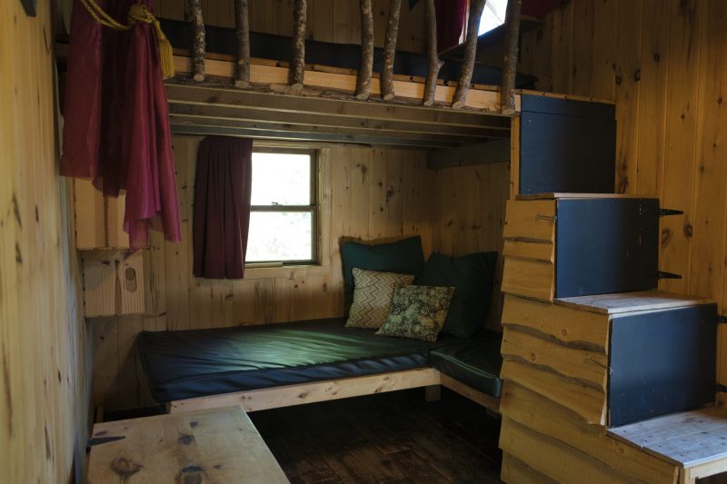 intimate corner for your romantic getaway in our bohemian caravan